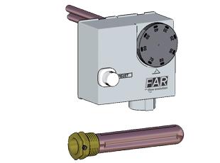 FA 7952,  Двойной погружной предохранительный и регулируемый термостат FAR