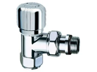 Вентиль терморегулирующий угловой (серебро), М24х19, 1/2" EPDM