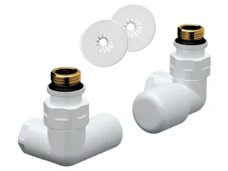 Комплект трехосевой 1/2" с гайкой М24*19 правый, бел.глянц. 0156BL