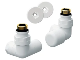 Комплект трехосевой 1/2" с гайкой М24*19 правый, бел.матов. 0156BO