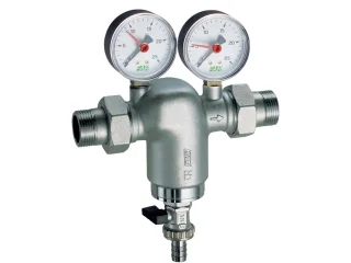 Фильтр 3/4"НР-НР, с манометром, 100мкм, Max: 95 °C, 25 бар