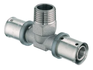 Пресс-тройник 16*2 x 1/2"НР х 16*2