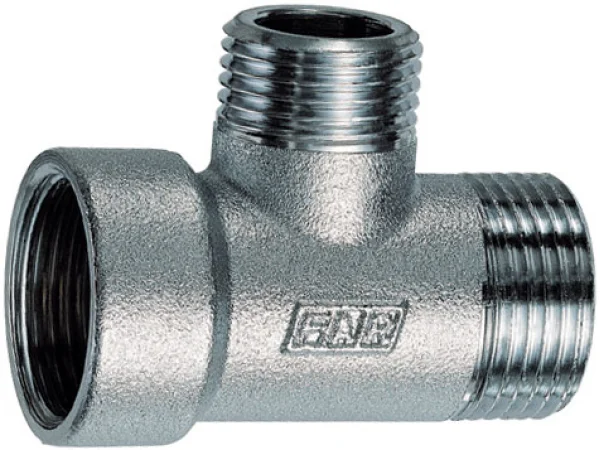Тройник с переходами  3/4” НР x 3/4” ВР x 1/2” НР, хромированный 5516