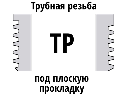 Разрез соединения коллектора FAR с отводами TP